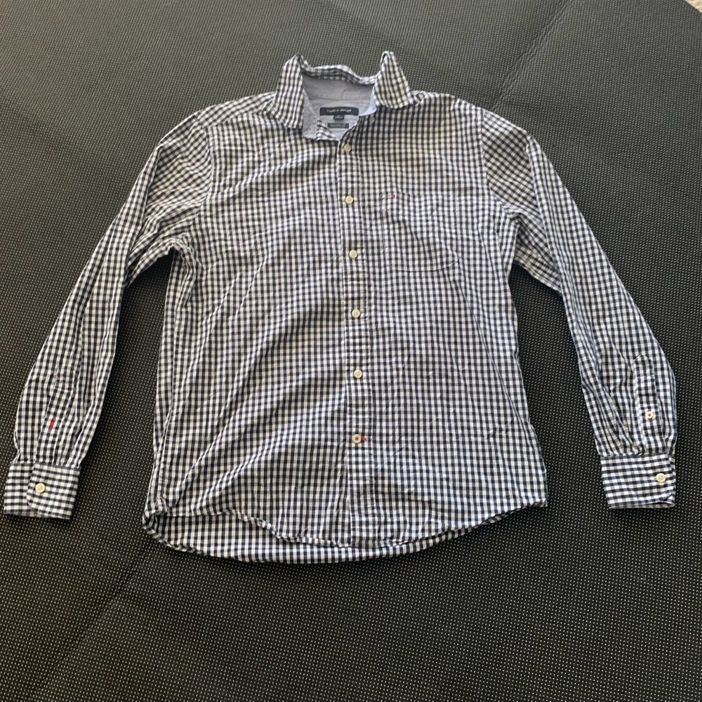 Tommy Hilfiger Black and White Gingham Shirt
